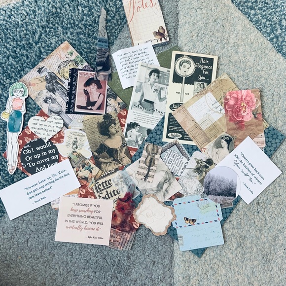 Art Vintage Theme Smashart Journaling Ephemera Bundle Poshmark